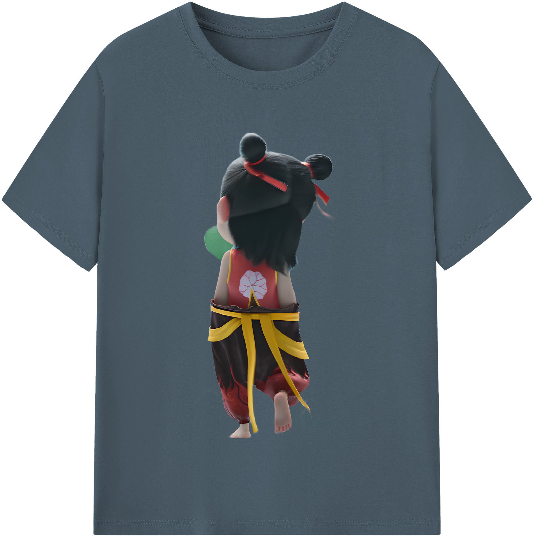（画像用） Ne Zha 2 ナタ 魔童の大暴れ 綿100％半袖Tシャツ（フロントプリント）